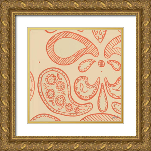 Discovery Square II Gold Ornate Wood Framed Art Print with Double Matting by Metz, Andi