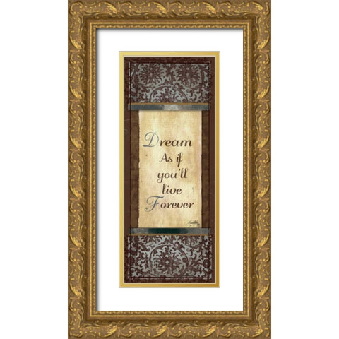 Dream and Love I Gold Ornate Wood Framed Art Print with Double Matting by Medley, Elizabeth