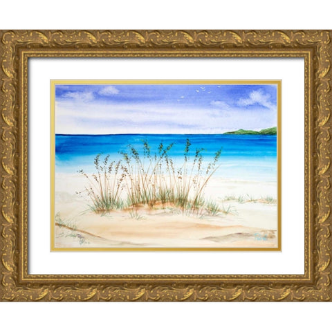 July I Gold Ornate Wood Framed Art Print with Double Matting by Urban Pearl Collection, Llc