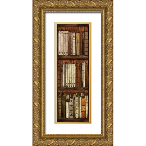 Library I Gold Ornate Wood Framed Art Print with Double Matting by Medley, Elizabeth