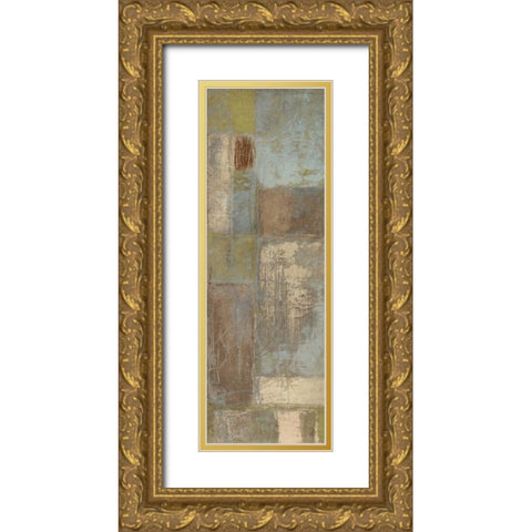 Autumn Deconstructing Panel II Gold Ornate Wood Framed Art Print with Double Matting by Marcon, Michael