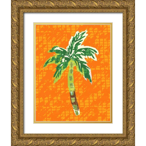 Cool Palm II Gold Ornate Wood Framed Art Print with Double Matting by Biscardi, Nicholas