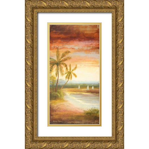 Return to the Sea Gold Ornate Wood Framed Art Print with Double Matting by Marcon, Michael