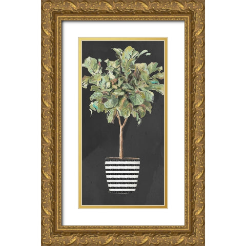 Essential Compliment on Black II Gold Ornate Wood Framed Art Print with Double Matting by Pinto, Patricia