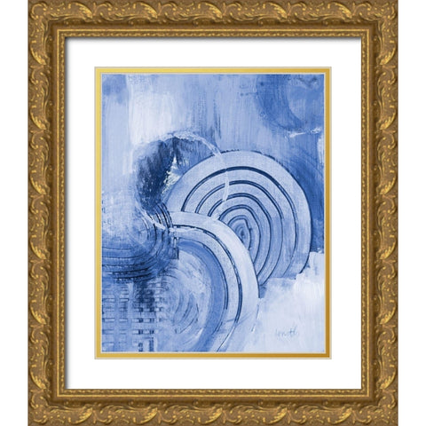 Beyond Indigo Vertical Gold Ornate Wood Framed Art Print with Double Matting by Loreth, Lanie