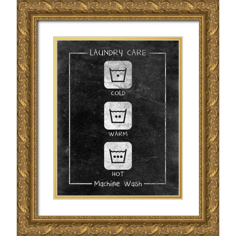 Laundry Care Gold Ornate Wood Framed Art Print with Double Matting by SD Graphics Studio