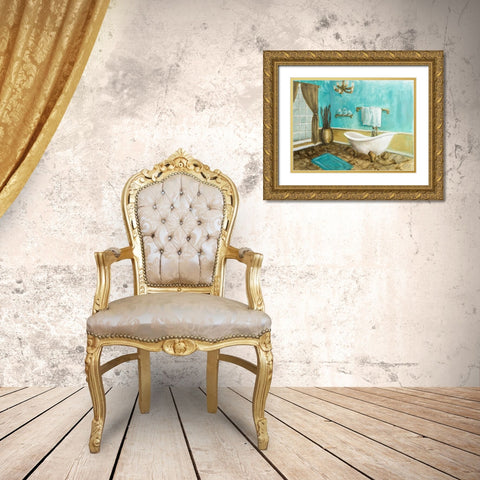 Golden Throne Room II Gold Ornate Wood Framed Art Print with Double Matting by Johnson, Walt