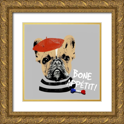Bone Appetit Gold Ornate Wood Framed Art Print with Double Matting by Studio, Sd Graphics