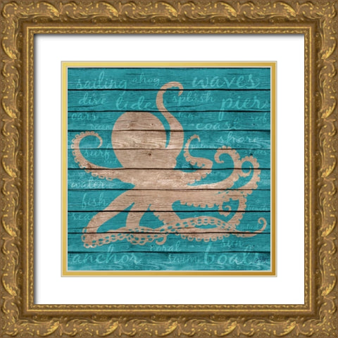Coastal Wonder I Gold Ornate Wood Framed Art Print with Double Matting by DeRice, Julie