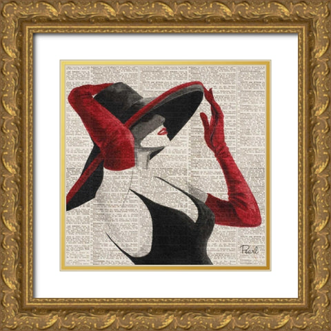 Women of Style Square I Gold Ornate Wood Framed Art Print with Double Matting by Urban Pearl Collection, Llc