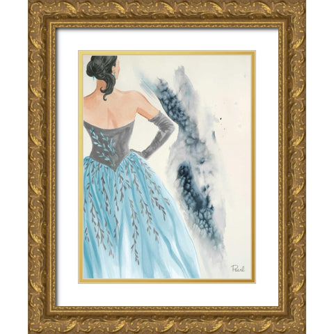 Evening in Paris II Gold Ornate Wood Framed Art Print with Double Matting by Baliko, Linda