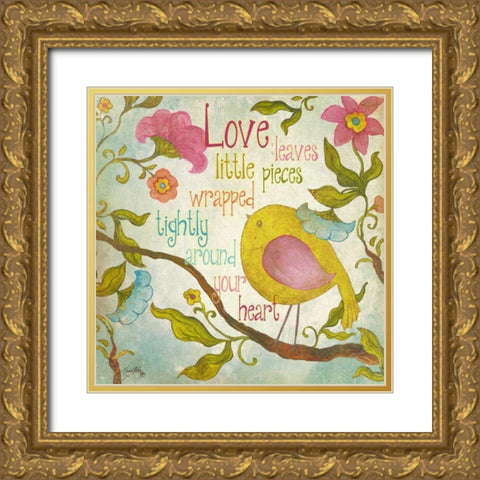 Your Heart Gold Ornate Wood Framed Art Print with Double Matting by Medley, Elizabeth