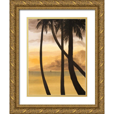 Approaching Horizon I Gold Ornate Wood Framed Art Print with Double Matting by Baliko, Linda
