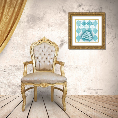 The Shore Border Gold Ornate Wood Framed Art Print with Double Matting by Metz, Andi