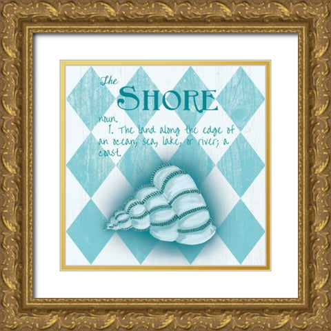The Shore Border Gold Ornate Wood Framed Art Print with Double Matting by Metz, Andi