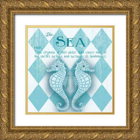 The Sea Gold Ornate Wood Framed Art Print with Double Matting by Metz, Andi