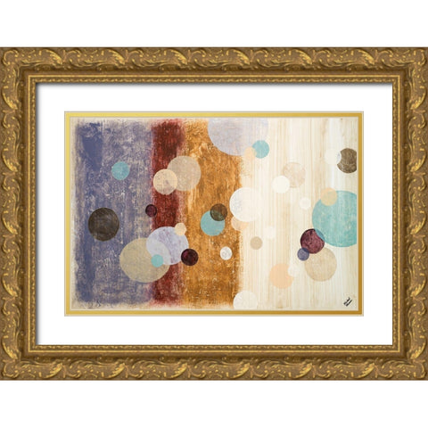 Clusters I Gold Ornate Wood Framed Art Print with Double Matting by Marcon, Michael