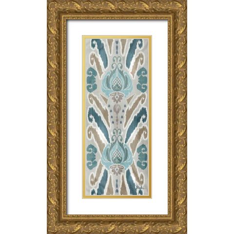 A Touch of Flourish II Gold Ornate Wood Framed Art Print with Double Matting by Pinto, Patricia