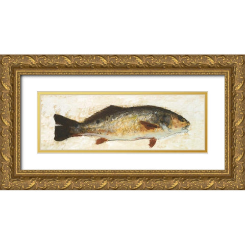 Catch of the Day I Gold Ornate Wood Framed Art Print with Double Matting by Johnson, Walt