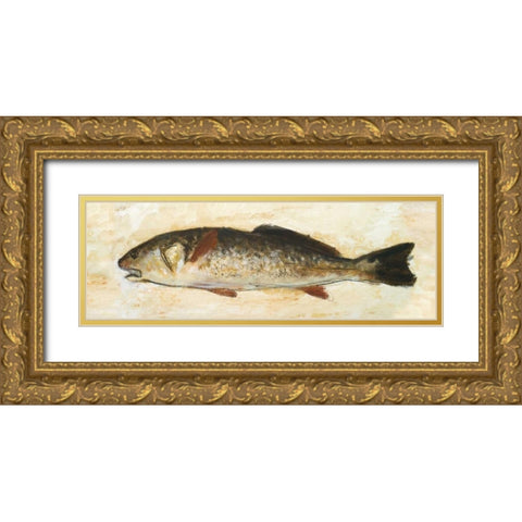 Catch of the Day II Gold Ornate Wood Framed Art Print with Double Matting by Johnson, Walt