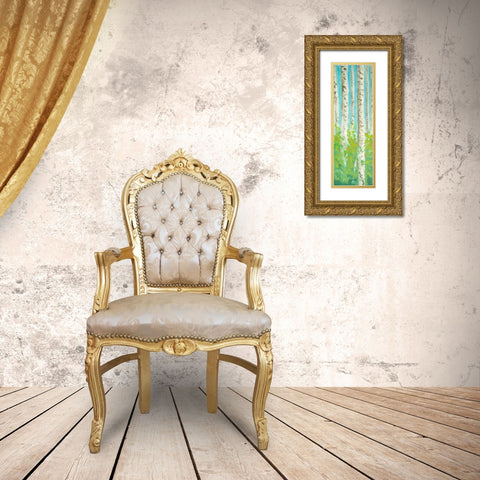 Vibrant Birchwood I Gold Ornate Wood Framed Art Print with Double Matting by Johnson, Walt