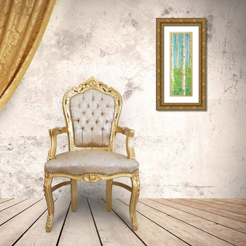Vibrant Birchwood II Gold Ornate Wood Framed Art Print with Double Matting by Johnson, Walt