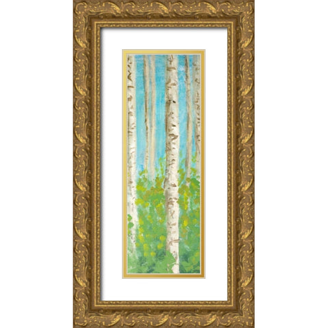 Vibrant Birchwood II Gold Ornate Wood Framed Art Print with Double Matting by Johnson, Walt