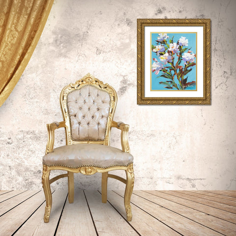 Graceful Gold Ornate Wood Framed Art Print with Double Matting by Slivka, Jane