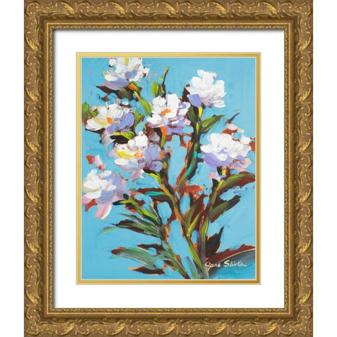Graceful Gold Ornate Wood Framed Art Print with Double Matting by Slivka, Jane