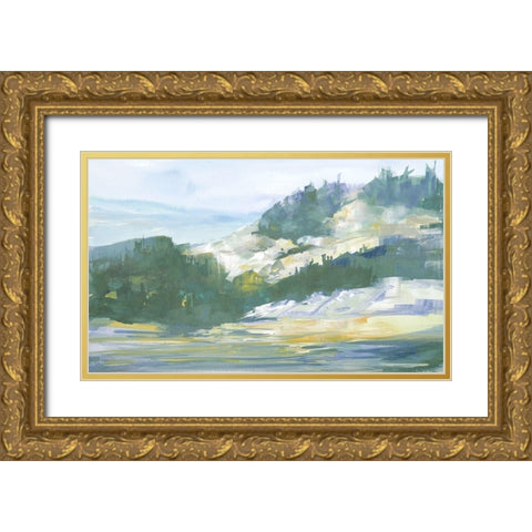 Morning On The Island Gold Ornate Wood Framed Art Print with Double Matting by Slivka, Jane