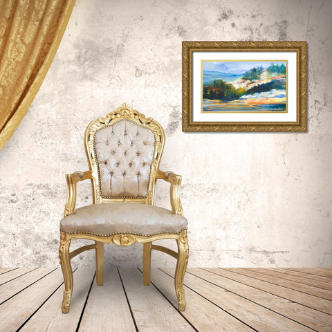 Morning Light Gold Ornate Wood Framed Art Print with Double Matting by Slivka, Jane