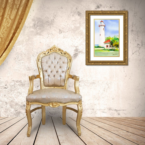 New England I Gold Ornate Wood Framed Art Print with Double Matting by Slivka, Jane