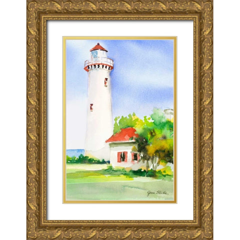 New England I Gold Ornate Wood Framed Art Print with Double Matting by Slivka, Jane