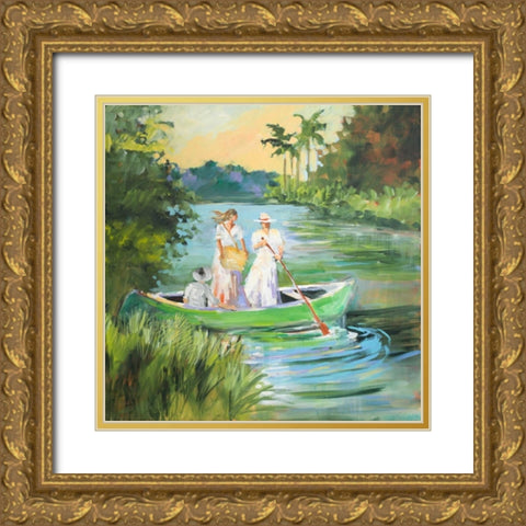 Out for a Row Gold Ornate Wood Framed Art Print with Double Matting by Slivka, Jane