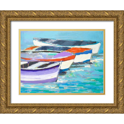 Keep Rowing Gold Ornate Wood Framed Art Print with Double Matting by Slivka, Jane