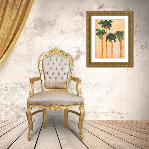 Shady Palms Gold Ornate Wood Framed Art Print with Double Matting by Slivka, Jane