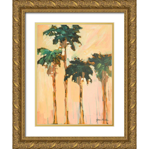 Shady Palms Gold Ornate Wood Framed Art Print with Double Matting by Slivka, Jane
