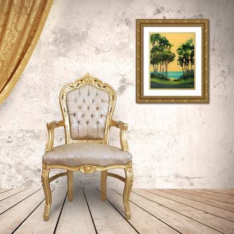 Toward the Shore Gold Ornate Wood Framed Art Print with Double Matting by Slivka, Jane
