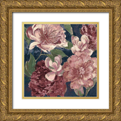 Savvy With Navy Gold Ornate Wood Framed Art Print with Double Matting by Loreth, Lanie