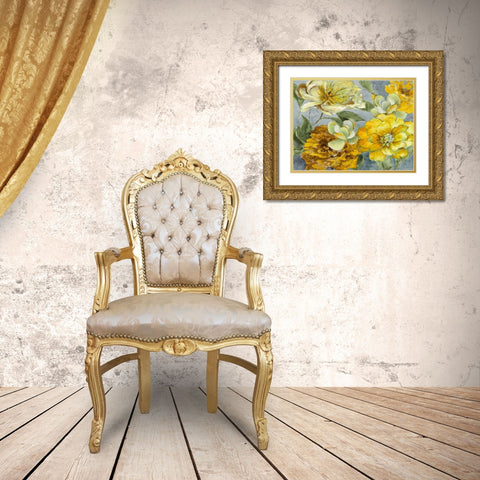 Savvy with Yellow Succulents Gold Ornate Wood Framed Art Print with Double Matting by Loreth, Lanie