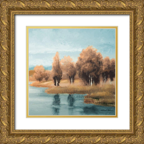 Neutral Natures Glow II Gold Ornate Wood Framed Art Print with Double Matting by Marcon, Michael