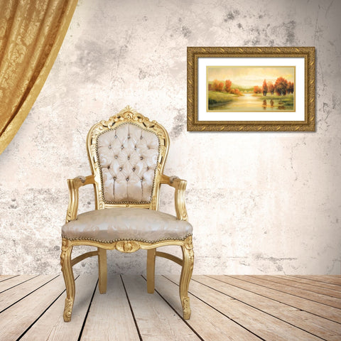 Natures Glow I Gold Ornate Wood Framed Art Print with Double Matting by Marcon, Michael