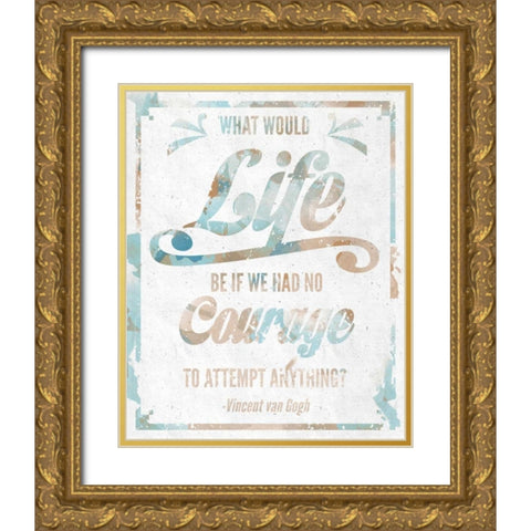 Never Fail II Gold Ornate Wood Framed Art Print with Double Matting by SD Graphics Studio