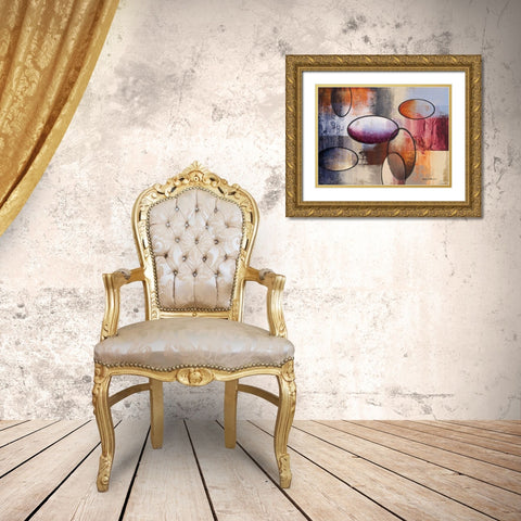 Excitement II Gold Ornate Wood Framed Art Print with Double Matting by Marcon, Michael