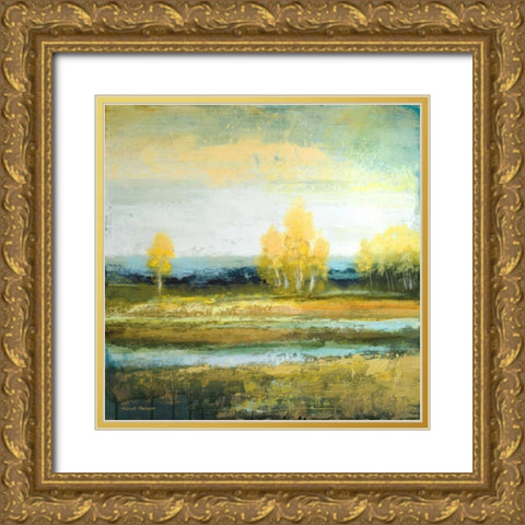 Marsh Lands I Gold Ornate Wood Framed Art Print with Double Matting by Marcon, Michael