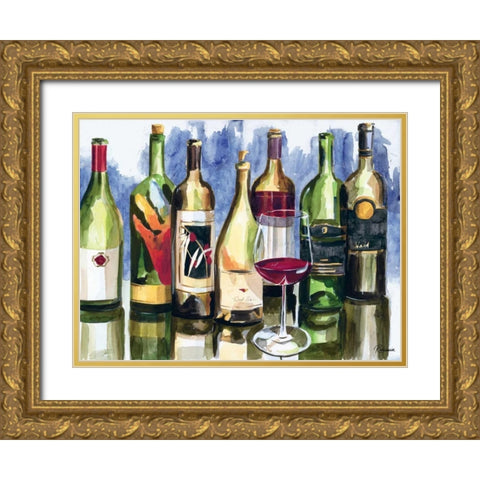 Bottles Reflect II Gold Ornate Wood Framed Art Print with Double Matting by French-Roussia, Heather