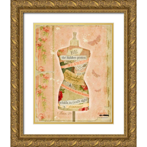 Hidden Person Gold Ornate Wood Framed Art Print with Double Matting by Albert, Beth