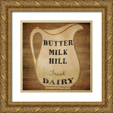 Buttermilk Hill Gold Ornate Wood Framed Art Print with Double Matting by Albert, Beth