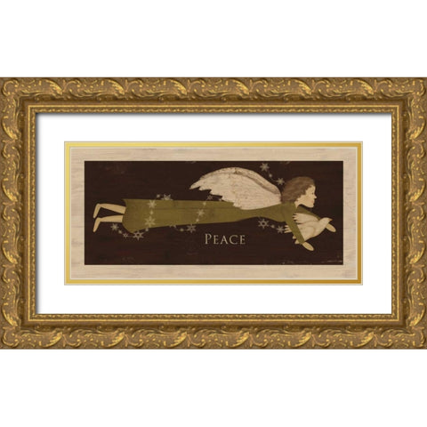 Angel Peace Gold Ornate Wood Framed Art Print with Double Matting by Albert, Beth