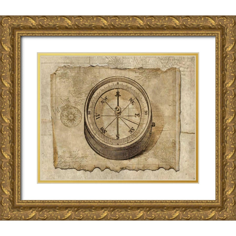 Antique Map II Gold Ornate Wood Framed Art Print with Double Matting by Albert, Beth